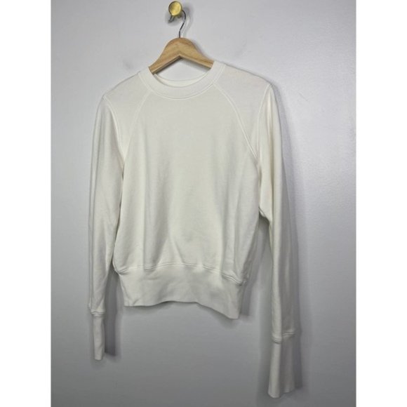 ATM French Terry Garment Dye Vintage Raglan Sweater Women's White Size: XS NWOT - Picture 3 of 9